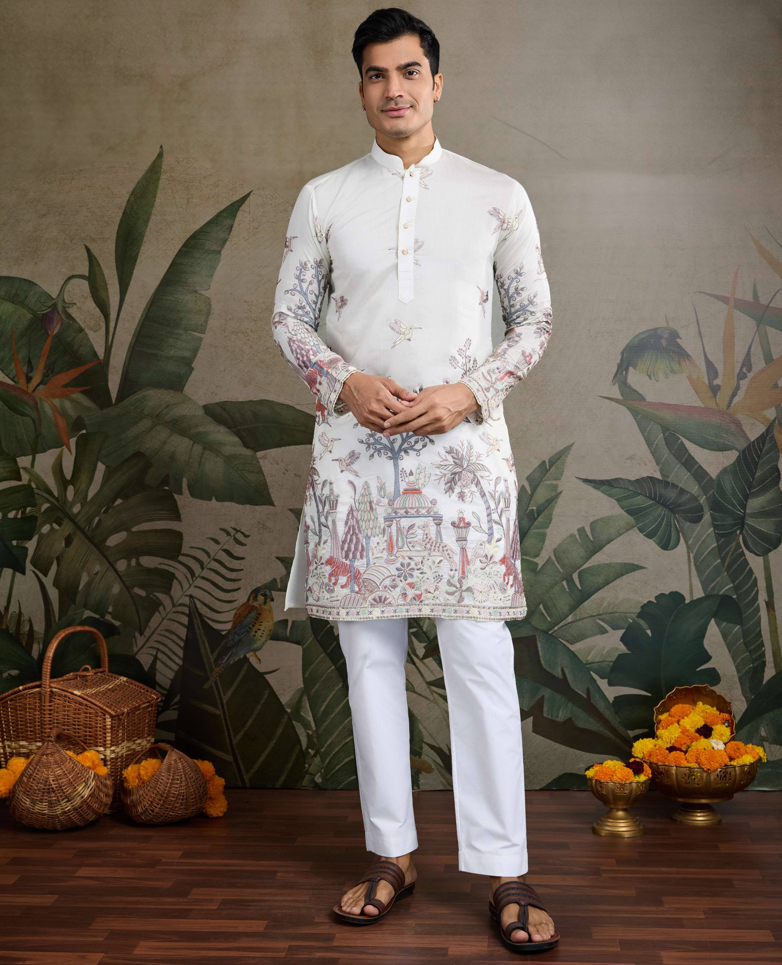 Exclusive Bollywood-Inspired Premium Luxury Embroidered Indo Western Ethnic  Wear for Men Wedding Reception Festive Dress