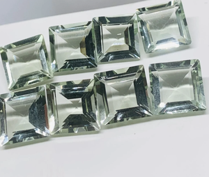 Améthyste verte naturelle Quartz Prasiolite carré à facettes pierres précieuses en vrac IGI fabricant certifié prix de gros pour les bijoux - Product Image 4