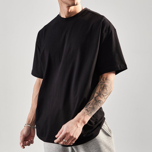 เสื้อยืดคอกลมแขนสั้นโชว์ไหล่สำหรับผู้ชายเสื้อยืดคอกลมสำหรับผู้ชายใส่โลโก้ได้ตามต้องการ - Product Image 5