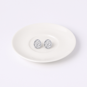 Pendientes Románticos de Plata de Ley con Circonita Cúbica Blanca, Corte Ovalado, Engaste de Puntas, Chapados en Rodio, Regalo para Compromiso, Aniversario, Boda, Fiesta - Product Image 3