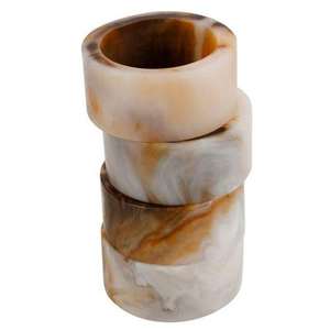 Anneau de serviette en résine et bois, forme personnalisable, couleurs blanches, pour la maison, le restaurant, l'hôtel, la mise en place de table, les fêtes, en stock - Product Image 4