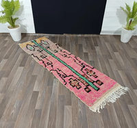Modern Geometric Moroccan runner Shag Rug pink high quality high pile soft Abstract Design for Living room bed room kids room