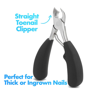 Wholesale Cuticle Nail Nipper Dead Skin Cuticle Fingernail Toenail Nail Clippers Rubber Grip Handle With Custom Size - Product Image 2