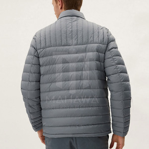 Usine Fabrication Nouvelle Arrivée Personnalisé Hommes Puffer Veste Col Montant Saison D'hiver Avant Logo Manches Longues Option De Gros - Product Image 4