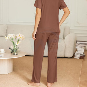 Ensemble de pyjama pour femme sur mesure de haute qualité, vêtements de nuit doux, vêtements de détente pour un sommeil confortable à la maison, à porter au quotidien - Product Image 2
