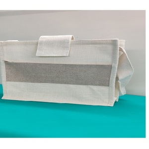 Bolso de mensajero de bolsillo Oxford para mujer, estilo bohemio, yute, algodón, diseño a rayas, bolso de hombro a la moda para uso en todas las estaciones - Product Image 1