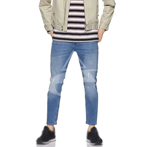 Stock Fashion Men's Regular Fit Mid <b>Waist</b> 100% Cotton <b>Jeans</b> Wholesale Denim Pants - Product Image 6