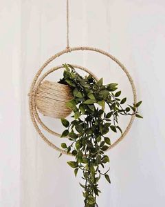 PLANTRES ARTESANÍA maceta de madera Wishing Well maceta Patio Jardín Creativo Macetas de madera corteza macetas jardín - Product Image 4