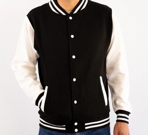 Custom Wholesale Unisex Varsity Jacket Windproof Breathable Casual Winter Embroidered Solid <b>Button</b> Closure - Product Image 4