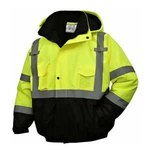 เสื้อแจ็กเก็ตกันน้ำแขนยาว Hi VIS สำหรับผู้ชายชุดทำงานแบบสะท้อนแสงปรับแต่งโลโก้ได้ - Product Image 1
