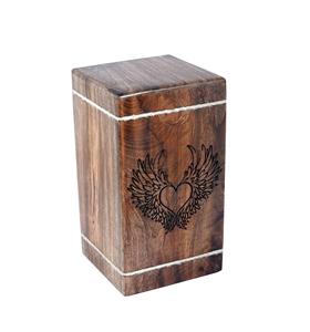 Árbol de la vida en forma de corazón Urnas de madera para cenizas humanas Adulto grande-Urna de cremación de palisandro para cenizas-Urna de entierro (ALAS) - Product Image 4