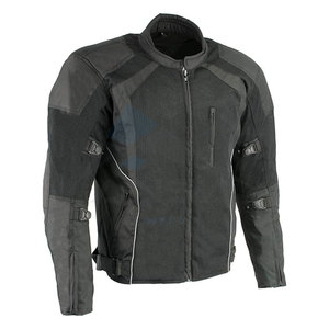 Veste de moto en maille blindée noire en gros pour hommes, respirante, protectrice, pour toutes les saisons - Product Image 1
