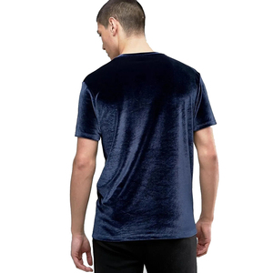 Drop shipping t-shirt en velours d'été de haute qualité nouveau style t-shirts en velours à manches courtes hommes t-shirts respirants SI-MTS-011 - Product Image 3