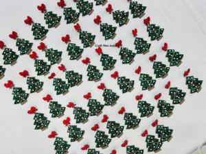 Fashion Christmas Holiday Festive Seed Beaded Customizable Red <b>Earrings</b> Tree/Santa Snowflake Beaded Heggie <b>Earrings</b> - Product Image 5