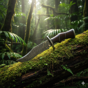 Cuchillo de acero D2 hecho a mano de 10 pulgadas de largo, Bowie, cuchillos de caza de hoja fija de espiga completa con mango de palisandro - Product Image 5