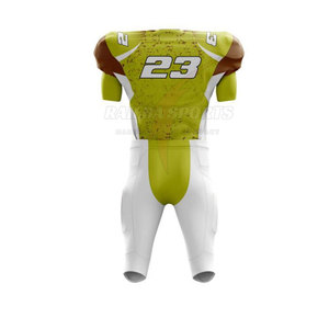 Ensemble de maillot de football américain personnalisé à col haut et manches courtes en polyester respirant avec short à taille élastique pour hommes adultes - Product Image 2