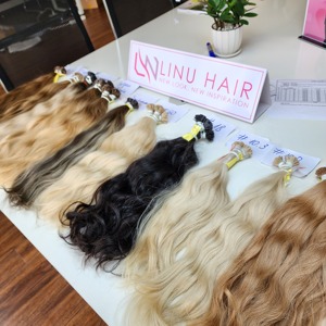 ผมมนุษย์เวียดนามผมธรรมชาติแบบตรงปลายแบนมัดเป็นเส้นผม - Product Image 1