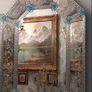 <b>Vintage</b> Venetian <b>Mirror</b> Original Murano Glass - Product Image 1
