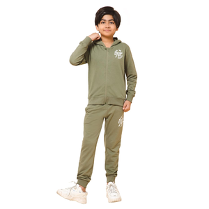 Venta al por mayor precio barato chándales niño conjuntos de ropa personalizada niños con capucha cremallera hasta Jogging chándal ropa de entrenamiento de Bangladesh - Product Image 1