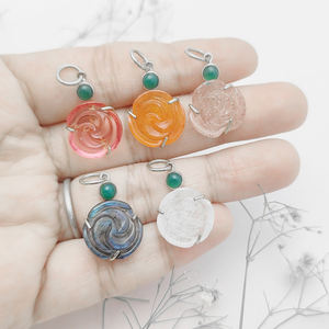 Wholesale Bulk Rose Carving Pink Strawberry Quartz Gemstone 925 Sterling Silver <b>Bail</b> Handmade <b>Pendant</b> Certified Jewelry Findings - Product Image 5