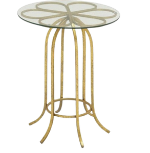 Ensemble de deux tables d'appoint en métal au design exclusif personnalisé, meubles de maison faits à la main, table à vin à dessus arrondi - Product Image 3
