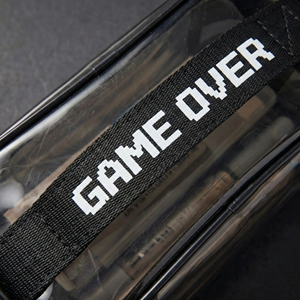 Étui à crayons en PVC noir translucide avec impression graffiti gamer personnalisée, grande capacité, étanche, pochette utilitaire pour garçons, école - Product Image 2