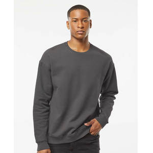 Nouveau sweat-shirt pour hommes en molleton uni surdimensionné vierge de couleur unie personnalisée - Product Image 4