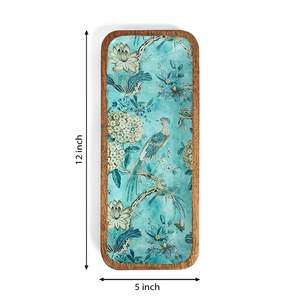 Wholesale Blue Handmade Eco-Friendly Wooden Serving <b>Tray</b>, Decorative <b>Buffet</b> Food Serving <b>Tray</b> for Hotels, Restaurants & Kitchen - Product Image 6