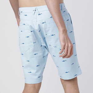 Pantalones cortos de algodón con estampado deportivo personalizado para entrenamiento, pantalones cortos informales con cordón para hombre - Product Image 2