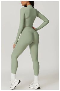 Vêtements de sport Pilates personnalisés de haute qualité, tenues de fitness pour la gym, vêtements d'entraînement taille mi-haute croisée pour femmes, vêtements de sport actifs grande taille avec ceinture - Product Image 6