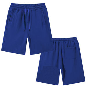 Vêtements de plage pour hommes à impression personnalisée High Street Fitness Shorts de survêtement 100% Polyester Respirant Quick Solid Pattern Mesh Shorts - Product Image 1