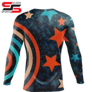 Chemise de Compression à Manches Longues pour Homme, Spandex Imprimé par Sublimation, Haut BJJ, Couche de Base Sportive à Séchage Rapide, Arts Martiaux - Product Image 2