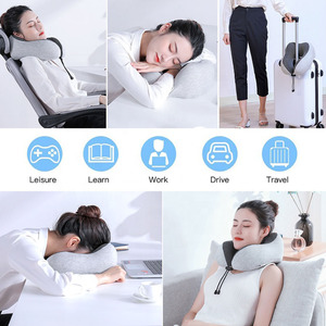 Oreiller de voyage lavable de luxe personnalisé pour le cou en forme de U Oreiller en mousse à mémoire de forme pour le cou sans latex - Product Image 6