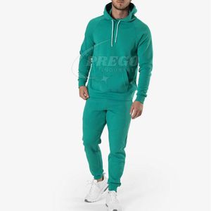 Nouvelle tendance, vente en gros, ensemble de survêtement deux pièces pour homme, sweat-shirt à capuche surdimensionné personnalisé, jogging, 100% coton, pour l'hiver - Product Image 1