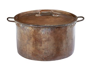 Olla de cocina de alta calidad hecha de Metal de cobre, aspecto vintage, uso de cocina duradero en olla de diseño martillado - Product Image 6