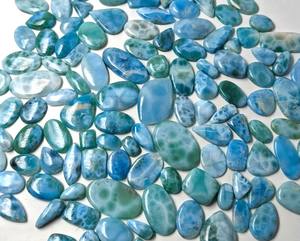 2025 alto grado pulido Natural Larimar piedra preciosa corte suave cabujón mezcla forma piedra preciosa suelta para la fabricación de joyas hermosas - Product Image 6