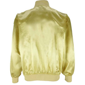 Chaqueta de béisbol de satén de alta calidad personalizada para hombre, ropa informal recubierta de tela transpirable para chaquetas de satén de baloncesto universitario - Product Image 2