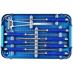 Kit d'instruments de fusion vertébrale pour système de plaques cervicales orthopédiques antérieures de qualité supérieure, plaques en titane, vis osseuses, étui, CE ISO - Product Image 3