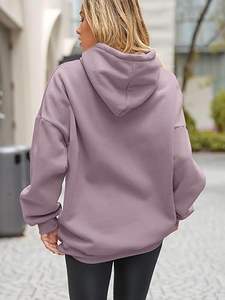 เสื้อมีฮู้ดพิมพ์ลายพัฟแบบยูนิเซ็กซ์เสื้อผ้าสตรีผ้าฟลีซทำจากโฟม3D ขนาดใหญ่ผลิตได้ตามต้องการ - Product Image 4