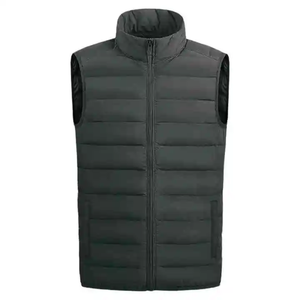 Gilets pour hommes, veste d'automne et d'hiver en polaire sans manches, vêtements pour hommes, veste sans manches tendance, veste unie - Product Image 2