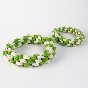 Jouet de traction robuste en coton à double anneau pour chiens, idéal pour les jeux entre deux chiens et les jeux de traction intenses, usine OEM Vietnam - Product Image 2