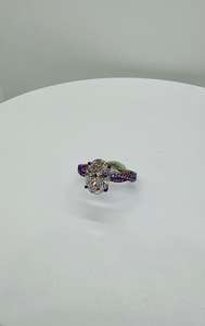 Anillo de diamantes cultivados en laboratorio de 3 CTs vintage y clásico de oro de 9 quilates, joyería fina - Product Image 2