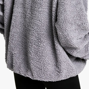 Sweat à capuche en polaire sherpa pour femmes, matière polyester, pour se tenir au chaud, design pour vêtements d'extérieur, prix bas et haute qualité, design 2026 - Product Image 6