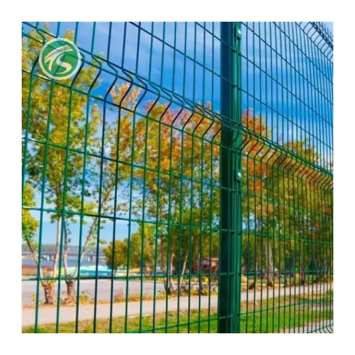 Pagar 3d yang dilas melengkung Anti-karat Tautan halaman 3d pagar lengkung pvc pagar yang dilapisi untuk taman