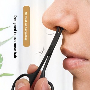 Tijeras de Belleza de Acero Inoxidable de Alta Calidad con Hoja Curva, Impermeables, Duraderas, para el Cuidado de las Cutículas, Recortador de Cejas Negro con Punta Afilada - Product Image 4