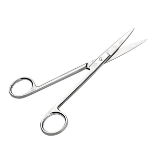 Ciseaux droits en acier inoxydable dentaire chirurgical médical 12.5cm manuel léger de haute qualité - Product Image 1