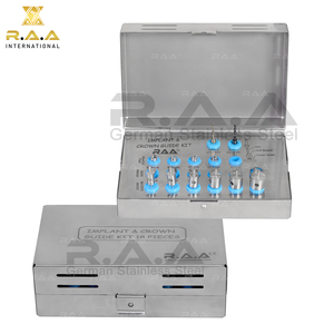 Kit de guides pour implants et couronnes, ensemble de 18 instruments chirurgicaux dentaires en acier inoxydable, outils de chirurgie orale - Product Image 6