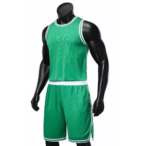 Conjunto de Uniforme de Baloncesto Reversible Personalizado para Adultos, Transpirable, de Secado Rápido, con Estampado y Personalización por Transferencia de Calor, Tallas Grandes - Product Image 1