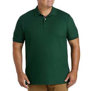 Haute qualité respirant grande taille hommes pour polos en gros personnalisé avec votre propre logo solide motif toile tissu - Product Image 1