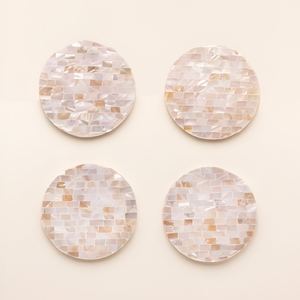 Elegante posavasos clásico de nácar para zumo y té, decoración del hogar y cafetería, restaurantes - Product Image 3